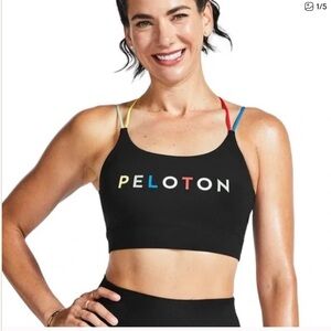 Peloton Size M Medium Black United Speed Up Sports Bra
